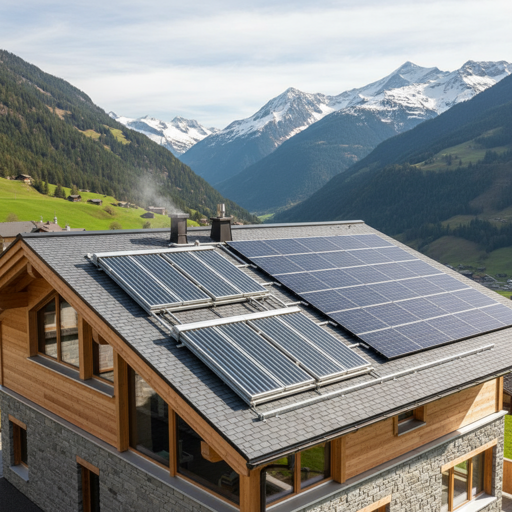 Photovoltaik-Module bei Sonnenschein